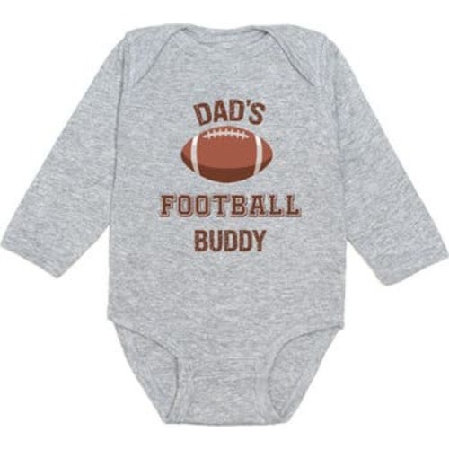 Dad's Football Buddy Long Sleeve Bodysuit, 6-12M