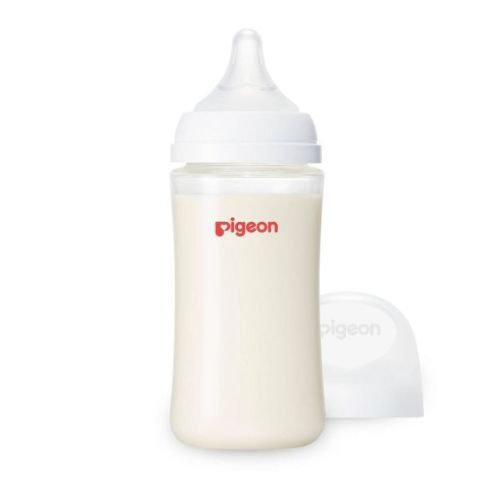Pigeon Nurture & Nest Wide-Neck Anti-Colic Glass Baby Bottle with Nipple - 8 fl oz