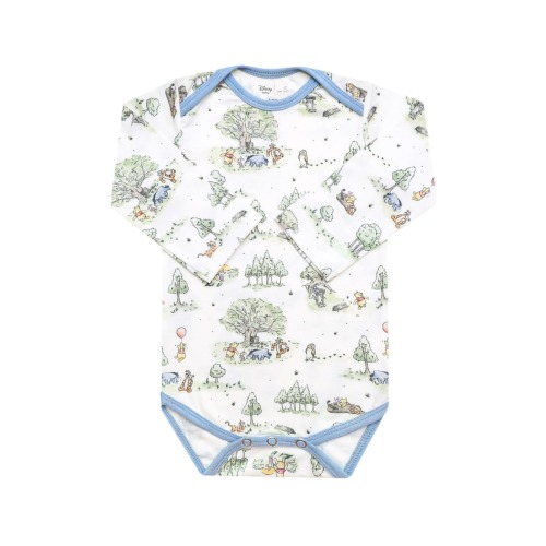 Hundred Acre Wood Print Long Sleeve Bodysuit
