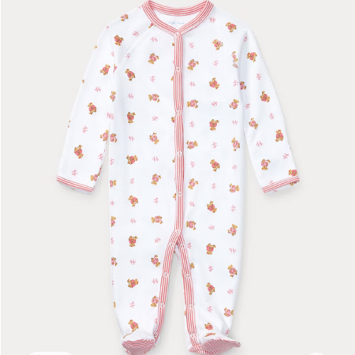 Polo Bear Cotton Footed Coverall | Ralph Lauren