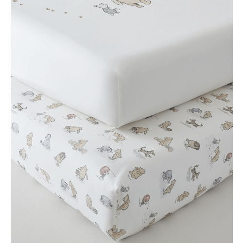 Disney's Winnie the Pooh Organic Crib Fitted Sheet Bundle - Set of 2