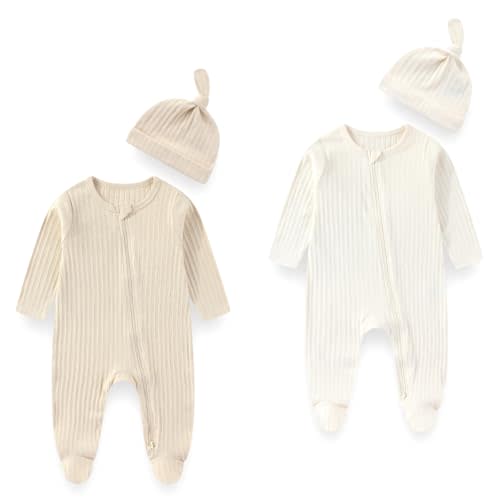 Long Sleeve Baby Footies With Accessories Cotton Infant Romper | unisex,soft stretchy,easy to put on and take off,footed design,everyday wear,baby essentials