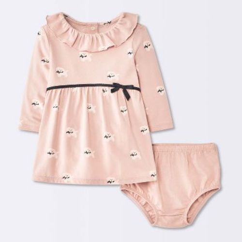 Baby Girls' Puppy Ruffle Dress - Cloud Island™ Pink 18M