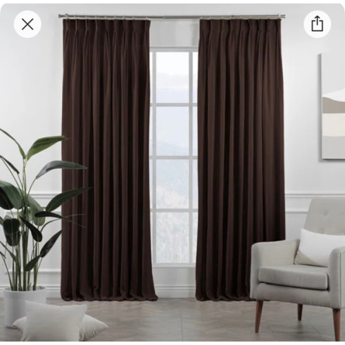 Pinch Pleated Room Darkening Extra Long & Extra Wide Decorative Curtain - Single Panel