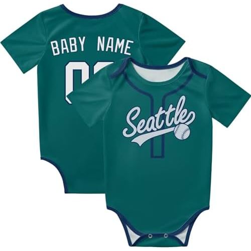 KREDE Baby Clothes Unisex Bodysuit Personalized Custom Baby Name Number for Boy Girl