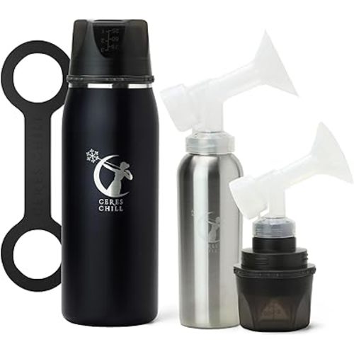 Ceres CHILL OG+ Breastmilk Chiller/Warmer – 12–38oz Portable Breast Milk Cooler, Two Chilling Options & More Capacity – Pump Compatible Container