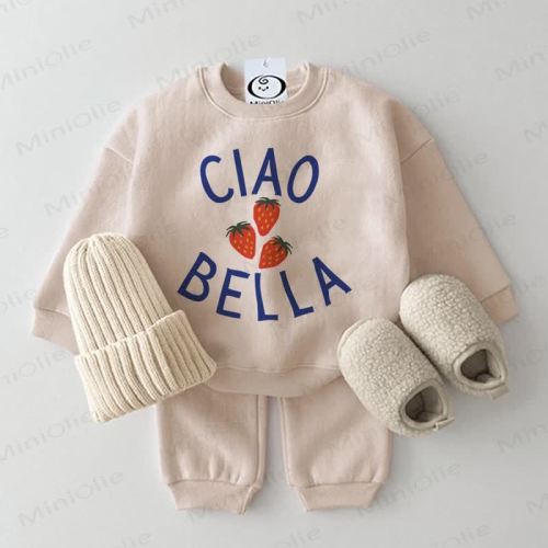 CIAO BELLA Baby 2-Piece Strawberry Beige Set