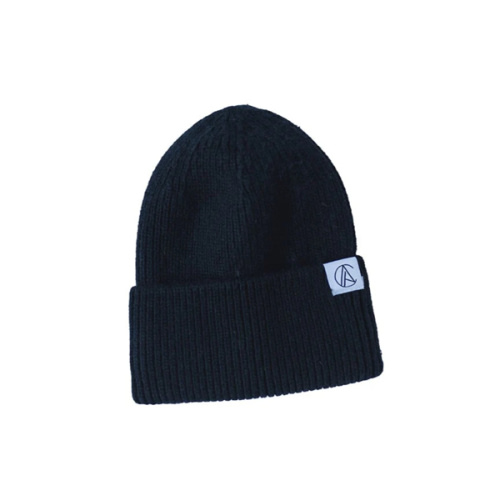 Satin Lined Flat Knit Beanie-Black – Aarin & Co.