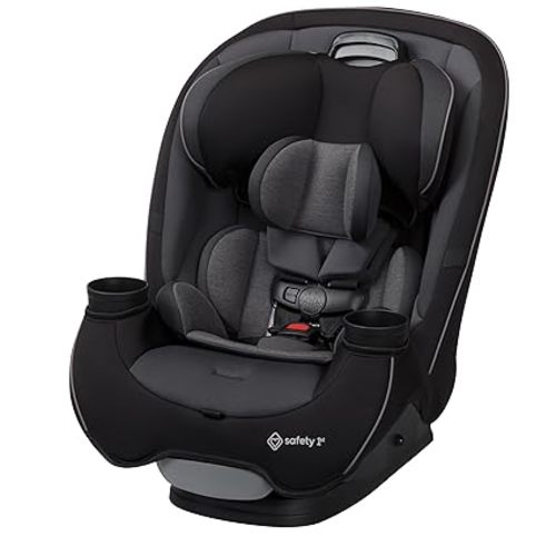 Safety 1st Grow and Go All-in-One Slim Convertible Car Seat, Rear Facing, 5-40 lbs, Forward Facing (30–65 lbs), High Back Booster Seat 40-100 pounds, Black Phantom