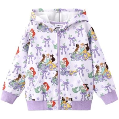 Disney Frozen Stitch Princess Minnie Mickey Spiderman Girls/Boys Zip Up Hoodie Fall Zipper Sweatshirt Jacket Toddler-Big Kid