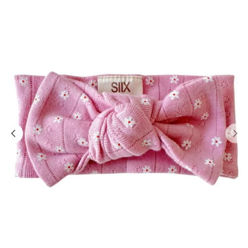 Pink Flower / Organic Pointelle Bow – SpearmintLOVE