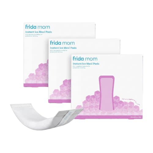 Frida Mom 2-in-1 Postpartum Pads, Absorbent Perineal Ice Maxi Pads, Instant Cold Therapy Packs and Maternity Pad in One (Pack of 3)