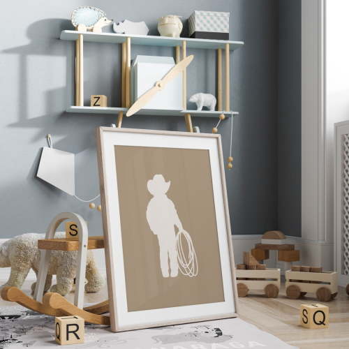 Cowboy Nursery Wall Art Print Western Boys Room Decor