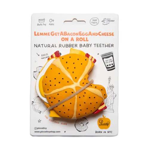 LemmeGetABaconEggAndCheese On A Roll Teether