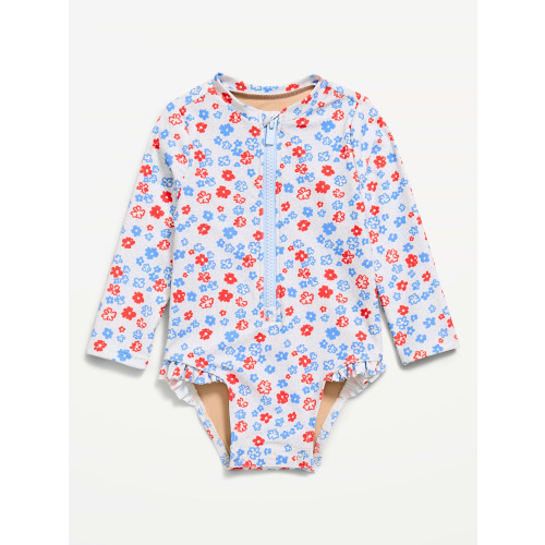 Long-Sleeve Rashguard Swim One-Piece for Baby