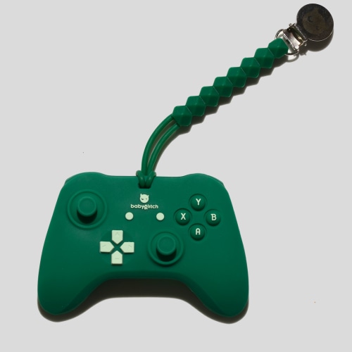 Lil Pro Controller Teether In Tunic Green Teether – BabyGlitch