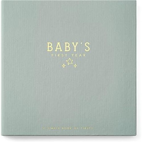 Lucy Darling Baby Memory Book – Celestial Skies | Luxury Baby First Year Book & Photo Album | Gender Neutral Keepsake Journal for Milestones, Memories & Photos | Thoughtful Pregnancy Gift