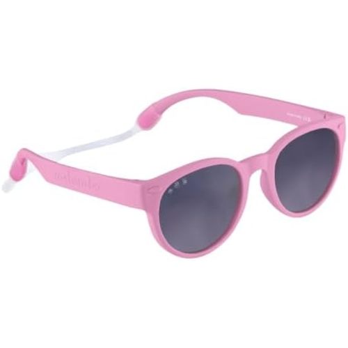 ROSHAMBO Unbreakable Baby Sunglasses - Italian Made Polarized with Strap - BPA Free Boys Girls - Round Shades