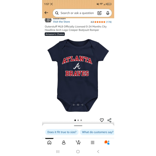 Outerstuff MLB Officially Licensed 0-24 Months City Headline Arch Logo Creeper Bodysuit Romper