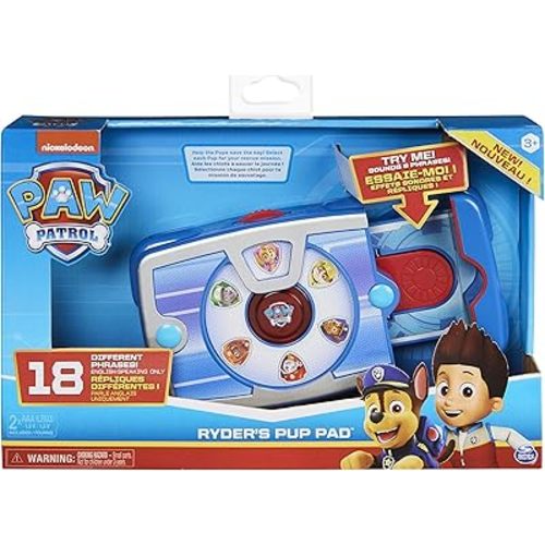 Paw Patrol, Ryder’s Interactive Pup Pad with 18 Sounds, for Kids Aged 3 and Up, includes 1 Instruction Sheet