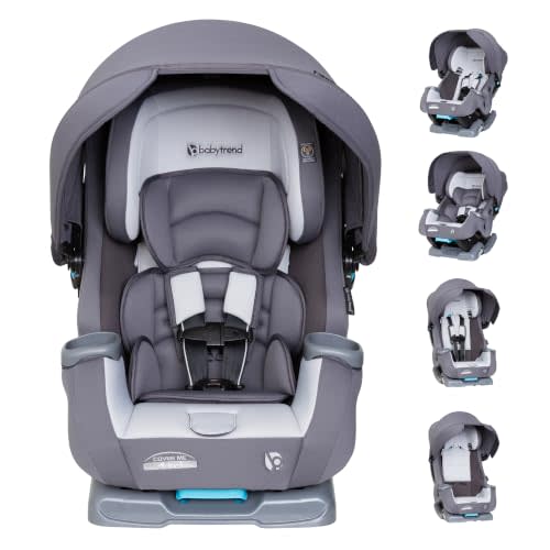 Baby Trend Cover Me™ 4-in-1 Convertible Car Seat, Vespa – Built-in Canopy, 4-Stage Growth System, Plush Comfort Padding, Multi-Position Recline
