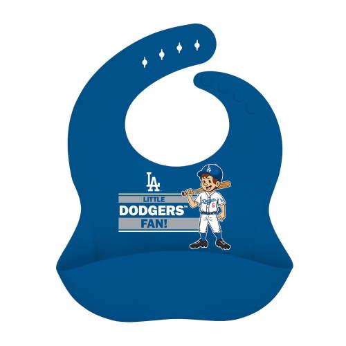 BabyFanatic Officially Licensed Unisex Silicone Baby Bib - MLB Los Angeles Dodgers
