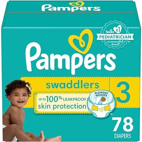 Amazon.com: Pampers Baby Diapers - Swaddlers - Size 3, 78 Count, Ultra Absorbent Disposable Infant Diaper