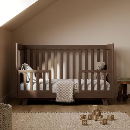 Storkcraft Beckett 3-in-1 Convertible Crib, Hazelnut | GREENGUARD Gold Certified, Fits Standard Baby Crib Mattress, Converts to Toddler Bed and Daybed, 4 Mattress Heights