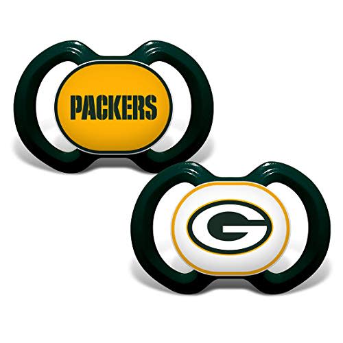 BabyFanatic Pacifier 2-Pack - NFL Green Bay Packers - Officially Licensed League Gear