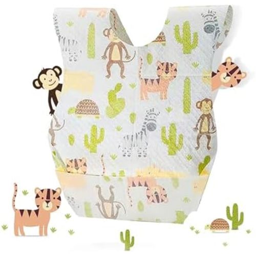 30/60pcs Baby Disposable Bibs-Individually Packaged,Soft, Leak Proof and Convenient, disposable bibs for toddlers