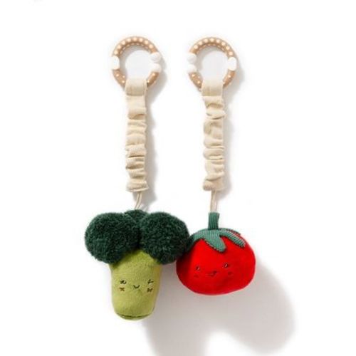 2 Pack Mini Market Stroller Toys - Brocolli & Tomato