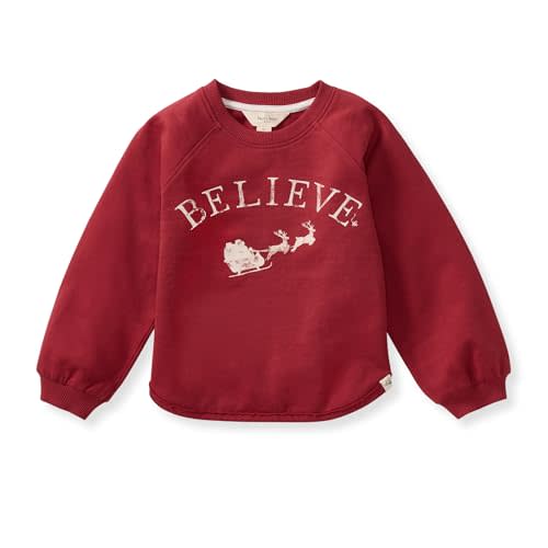Burt's Bees Baby baby-girls Sweatshirt, Lightweight Pull Over Sweater, Organic Cotton Layering Essential