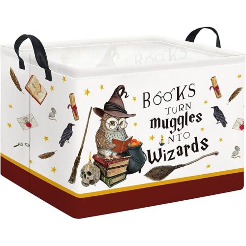 Rectangular Baby Kids Storage Basket Boys for Home Kitchen Girls Cute Toy Storage Bin Organizer Shelf Book Room Decor(Magic)