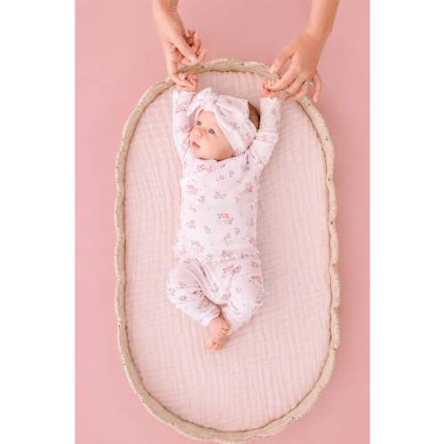 Two-Piece Pointelle Crossover Set | Rose Garden Blush