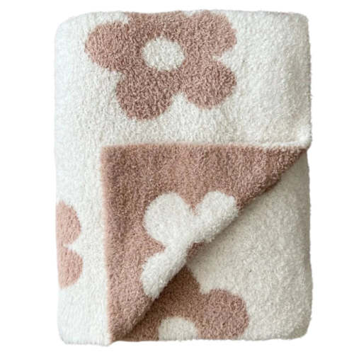Daisy Fuzzy Blanket | Latte Default Title