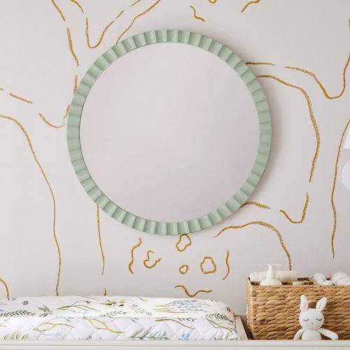 Joseph Altuzarra Carved Round Wall Mirror