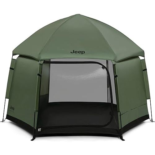 Jeep Hex-Lite Travel Pop-Up Play Yard by Delta Children, Olive Green