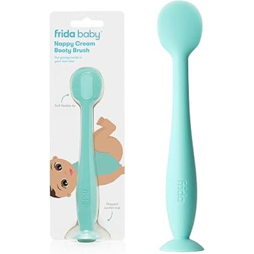 Frida Baby Nappy Cream Booty Brush | 100% Silicone Spatula, Diaper Rash Ointment and Butt Paste Applicator with Suction Base, Nappy Bag Essential : Amazon.co.uk: Baby Products