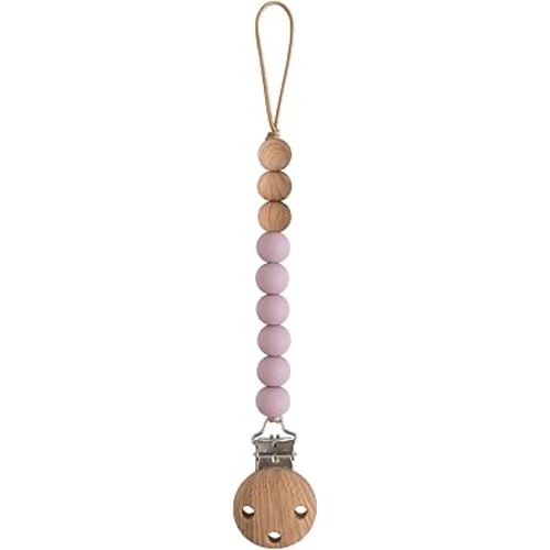mushie 100% Silicone Baby Pacifier Clip BPA Free | Eva (Mauve)