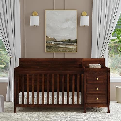 DaVinci Kalani 4-in-1 Convertible Crib & Changer Combo, Espresso