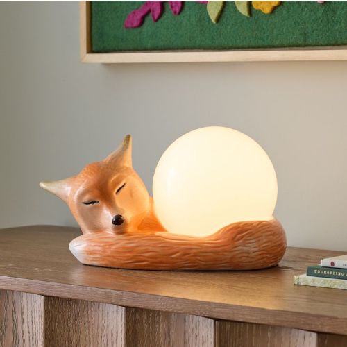 Fox Ceramic Lamp (7")