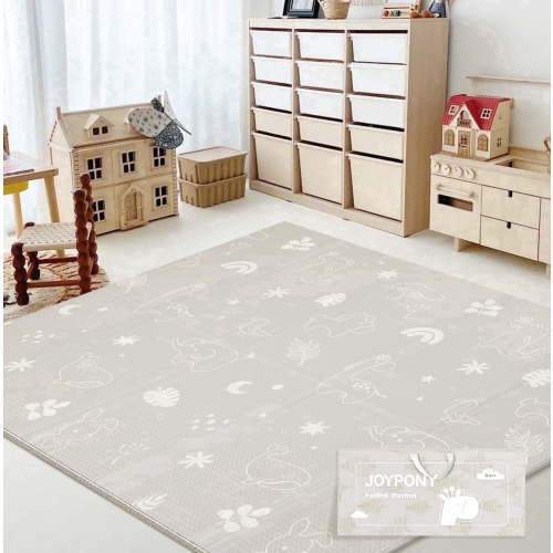 Joypony Baby Play Mat, 47x47 Inch Waterproof Reversible Foam