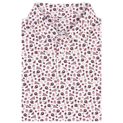 The Texas A&M Gameday | Collegiate Polo | The Texas A&M Gameday - White/Burgundy