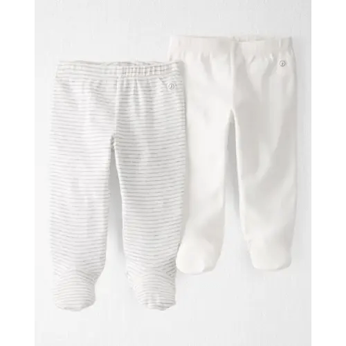 Baby 2-Pack Organic Cotton Rib Footed Pants - Little Planet | Carter's
