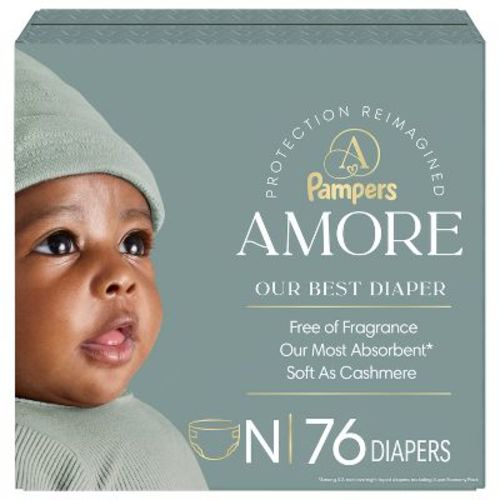 Amore by Pampers Diapers Super Pack - Size Newborn - 76ct