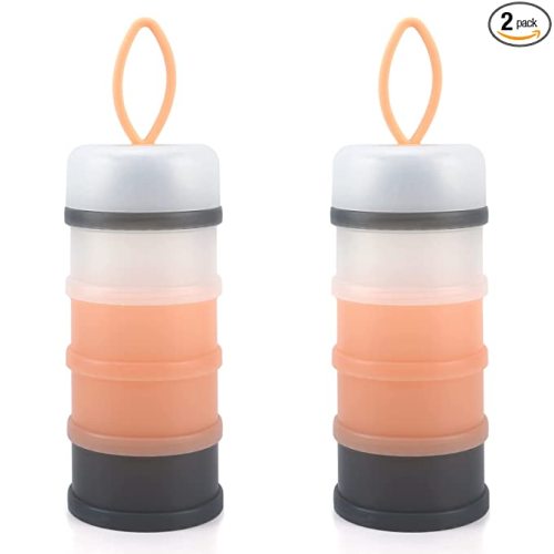Accmor 2 Pack Baby Formula Dispenser On The Go, Stackable Non-Spill Portable Milk Powder Kids Snack Storage Container, BPA Free