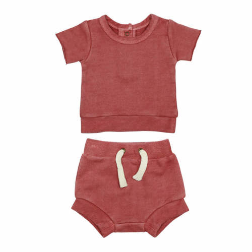 Sienna | Organic French Terry Tee & Shorties Set