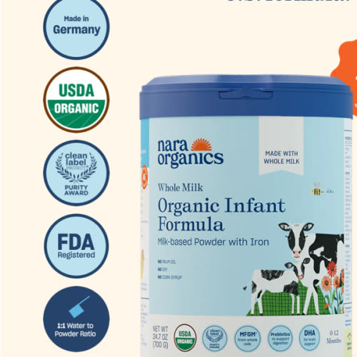Organic Whole Milk Infant Formula – Trial bundle – Nara Organics