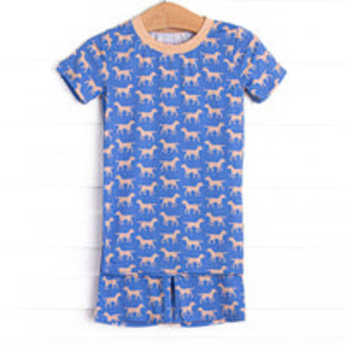 Caring Companion Bamboo Pajama Short Set, Blue – Stitchy Fish