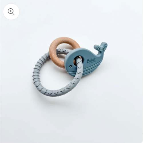 Whale Silicone & Beechwood Teether – Calla and Friends